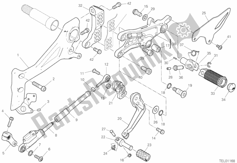 Todas las partes para 26a - Reposapiés, Izquierdo de Ducati Superbike Panigale V4 Speciale 1100 2019
